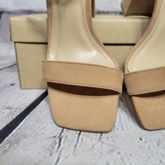 Steve Madden Womens Tiaa Nubuck Ankle Strap Block Heels - Picture 2 of 8